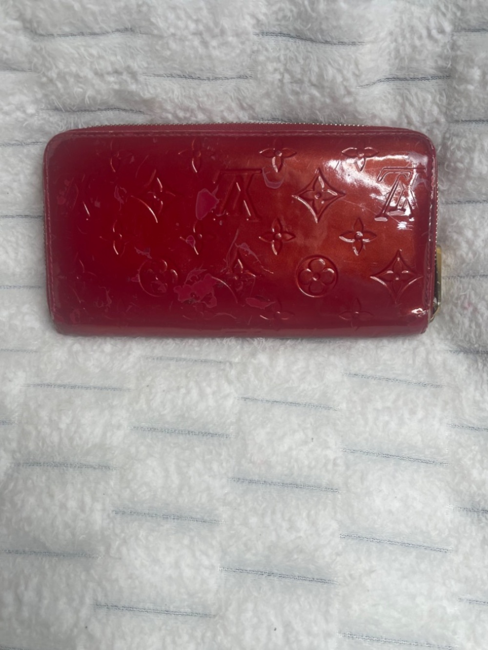 Louis Vuitton Zippy Wallet Monogram Vernis Red | Authentic LV Patent Leather Wal - Picture 3 of 16